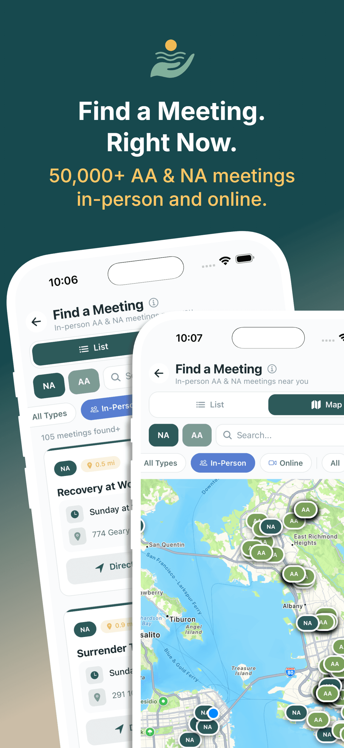 Meeting finder with map